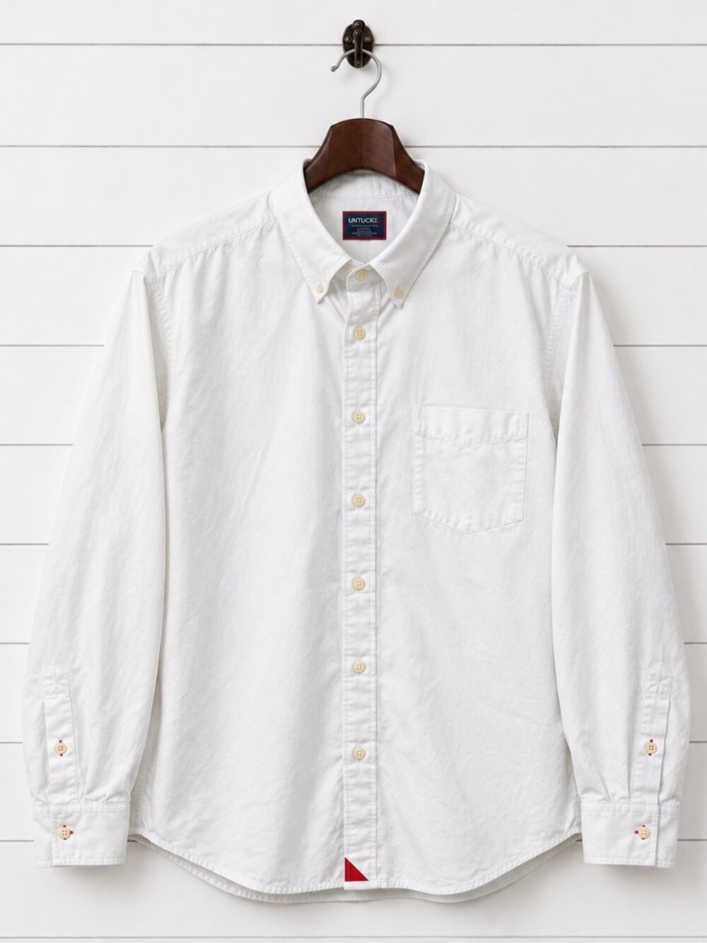 UNTUCKit Men’s XXL Tall White Oxford Button-Down Shirt 100% Cotton Long Sleeve